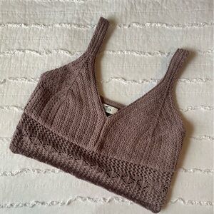 Purple Hollister (M) crop tank